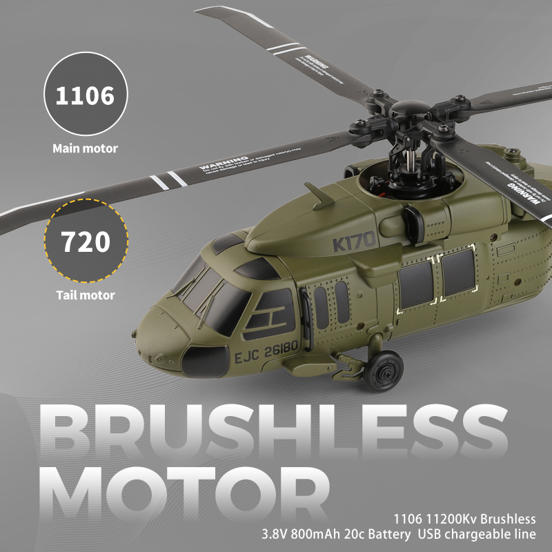 UH-60L Fırçasız RC Helikopter  - Rc Helicopter Gyro incelemesi ve fiyatı